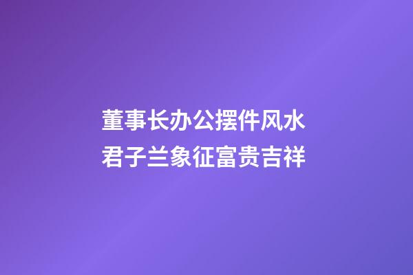 董事长办公摆件风水 君子兰象征富贵吉祥